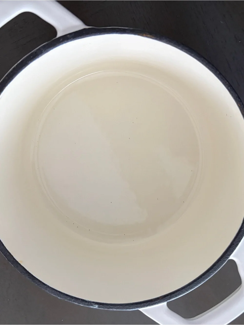 Smith Clark Off White Enamel 1-Quart Small Cast Iron Dutch Oven Casserole Pot